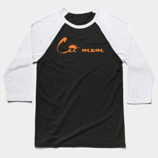 Cat mom (dark) Baseball T-Shirt